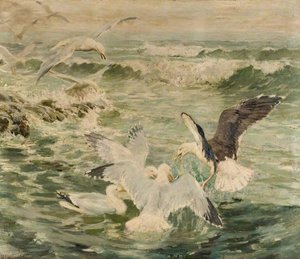 Herring Gulls And A Black Back — Charles Walter Simpson