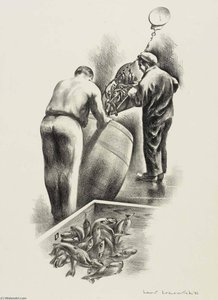 Fulton Fish Market — Louis Lozowick
