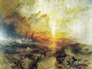 Slavers Throwing Overboard The Dead And Dying - Typhon Coming On — Joseph Mallord William Turner, Romantic Maritime
