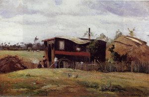 The Bohemian's Wagon — Camille Pissarro