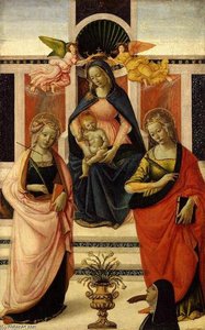Virgin And Child Enthroned Between St Ursula And St Catherine — Davide Ghirlandaio