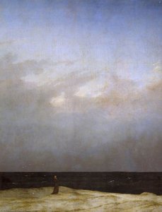 Monk By The Sea (detail) — Caspar David Friedrich, Romantic Landscape Painting