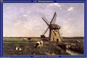 Landscape With Mill Near Schiedam — Jan Weissenbruch