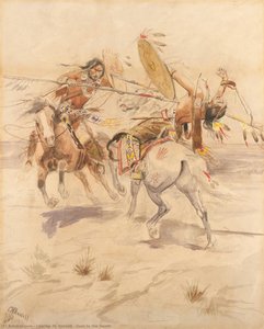 Duel To The Death — Charles Marion Russell, American West Painting