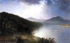 View On The Hudson — John Frederick Kensett, Hudson River Luminism