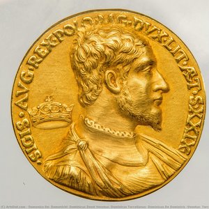 Medal Of Sigismund Ii Augustus Issued On The Occasion Of His Accession To The Throne — Domenico De' Domenichi, Dominicus Zenoi Venetus, Dominicus Torcellanus, Dominicus De Dominicis (venetus, Torcellanus)