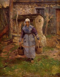 Mother Presle, Montfoucault — Camille Pissarro, Impressionism