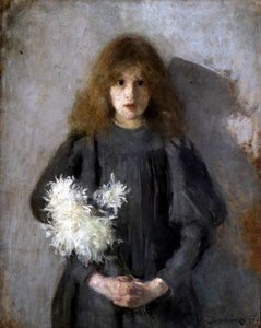 Girl With Chrysanthemums — Olga Bozna Ska