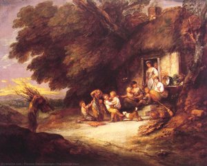 The Cottage Door — Thomas Gainsborough, Rococo Style