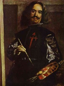 Las Meninas (the Maids Of Honor) Or The Royal Family. Detail. Self-portrait — Diego Velázquez