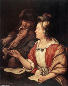 The Music Lesson — Frans Van Mieris, Dutch Golden Age