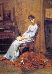 The Artist's Wife And His Setter Dog — Thomas Eakins