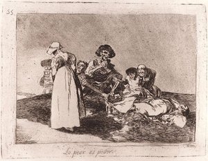 Lo Peor Es Pedir 1 — Francisco José De Goya Y Lucientes, Romanticism