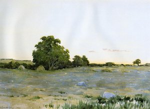 Water Meadows At Sunset — Arthur Wesley Dow