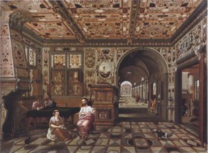 Christ At Mathas And Marias — Hans Vredeman De Vries