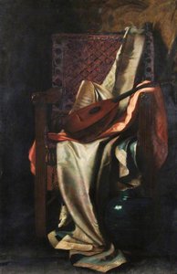 Still Life with Mandolin, Pot and Chair