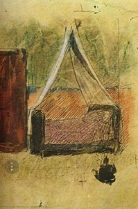 Bed With Mosquito Nets — Pablo Picasso, Cubist Style