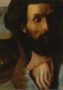 Sketch Of Head Of St. And Hands Of St. John For Jésus Remet À Saint Pierre Les Clefs Du Paradis — Jean-auguste-dominique Ingres