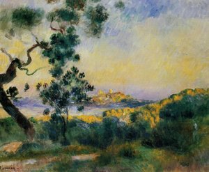 View Of Antibes — Pierre-auguste Renoir, Impressionism