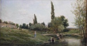 Paysage Avec Laveuses — Charles-françois Daubigny