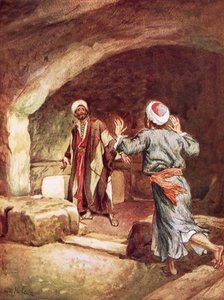 Peter And John In The Sepulchre — William Brassey Hole, Romanticism