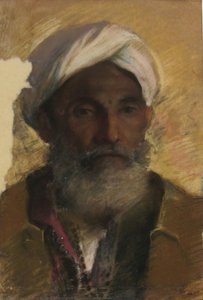 Male Figure With White Turban — António Xavier Trindade, Realism