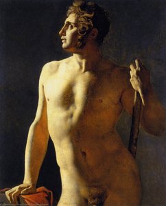 Study Of A Male Nude — Jean-auguste-dominique Ingres, Neoclassical Precision