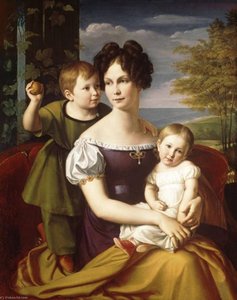 Grand Duchess Alexandrine With Her Children — Friedrich Wilhelm Schadow