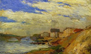 Le Pont De Neuilly A Courbevoie — Albert-charles Lebourg