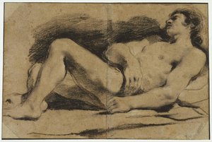 A Recumbent Male Nude — Hans Baldung, German Renaissance