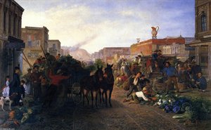 Market Scene, Sansome Street, San Francisco