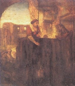 Christ And The Samaritan At The Well — Rembrandt Van Rijn, Baroque