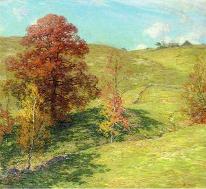 The Red Oak (no.2) — Willard Leroy Metcalf, Impressionism