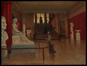 Entrance Hall Of The Metropolitan Museum Of Art When In Fourteenth Street — Frank Waller (painter), Realism