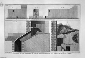 Plan And Cross Section Of The First Tavern — Giovanni Battista Piranesi
