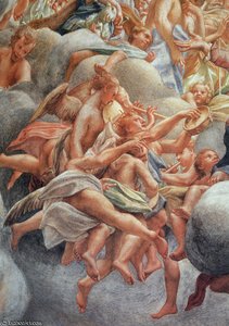 Assumption Of The Virgin, Detail Of Angelic Musicians — Antonio Allegri Da Correggio