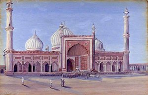 The Great Mosque Of Delhi, India. Novr. 1878 — Marianne North