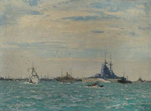 Hms 'rodney' Steaming Through The Anchorage, 6 June 1944 — Norman Wilkinson