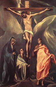 Christ On The Cross With Two Maries And St. John — El Greco