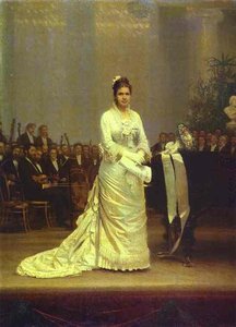 Portrait Of The Singer Elizaveta Lavrovskaya On Stage — Ivan Nikolaevich Kramskoy