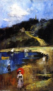 A Shady Hollow By A Dusty Road (also Known As Pugh's Lagoon Or A Cove On The Hawkesbury) — Charles Edward Conder