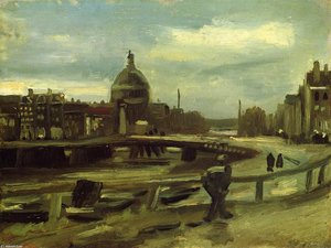 View On The Singel In Amsterdam — Vincent Willem Van Gogh, Contemporary Realism