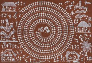 Untitled Warli Painting — Soma Mashe, Jivya