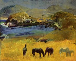 Horses, Carmel — George Wesley Bellows