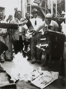 Florence Mkhize Burning Her Pass Book — Kallicharan Kally