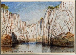 Jabalpur. Rocks Of The Narbada River At Bheraghat — Edward Lear