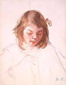 Head Of Francoise Looking Down (no.4) — Mary Stevenson Cassatt