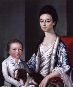 Christian Stelle Banister And Her Son, John — Gilbert Stuart