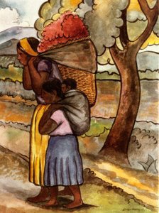 Flower Vendor With Child — Diego Rivera