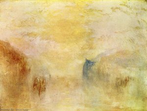 Sunrise, With A Boat Between Headlands — Joseph Mallord William Turner, Romanticism